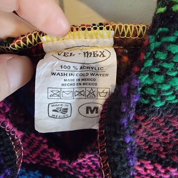 Vel-Mex Rainbow Boho Drug Rug Size Medium - Picture 5 of 6